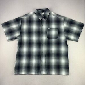 Vintage CalTop Shirt Mens 4XL Shadow Plaid OG Lowrider Chicano Biker Old School